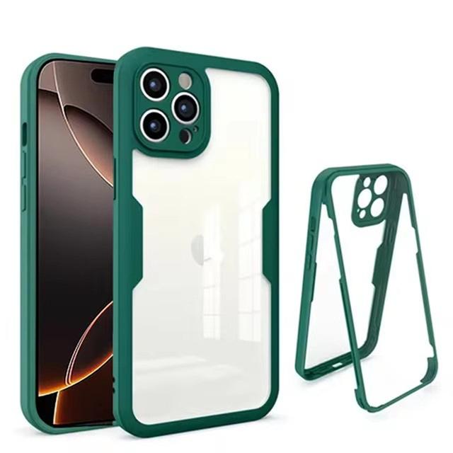 360 Fullt Dekkende Deksel For iPhone 16 15 14 13 12 11 Pro Max Funda For iPhone XS Max XR 15 16 Plus Skjermbeskyttelse Telefondeksel