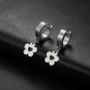 Cazador Gold Color Sakura Flower Pendant Earrings for Women Girls Stainless Steel Jewelry Drop Earrings Gift Wholesale 2026