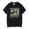 Radiohead We Escape Cotton 100 Forest Green T shirt NH14426 vintage Washed Casual Breathable Top For Everyday Wear Stretched