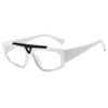 Square Blue Light Blocking Reading Glasses for Men Fashion Yellow Small Frame Double Bridge Hollow Out Prescription Eyewear