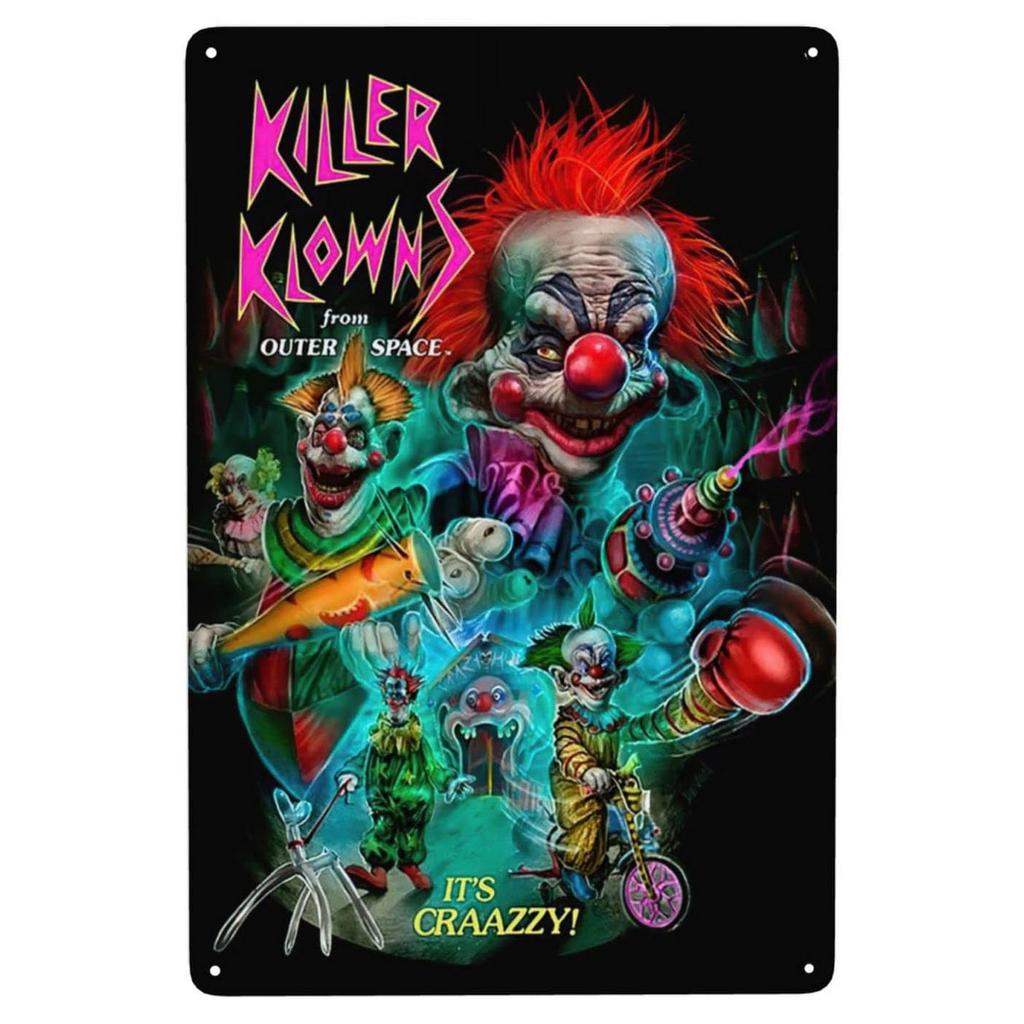 Halloween Metallschilder Killer Wanddekoration Plakette Vintage Kunst Poster Eisenmalerei für Man Cave Zuhause Café Garten Club Bar