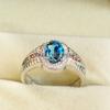 London Blue Topaz Oval Gemstone With 925 Sterling Silver Ring For Men's #B213 JL375675938123