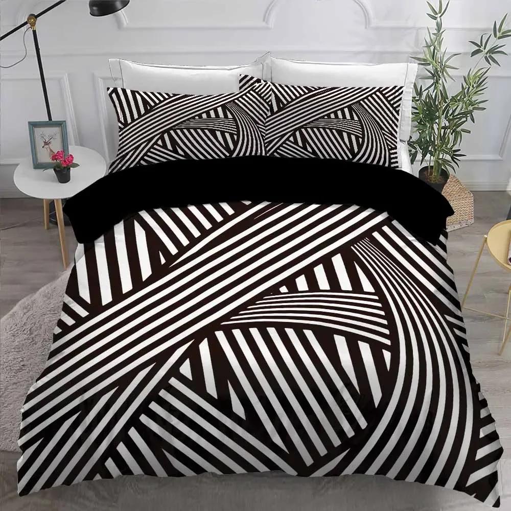 Comforter Zebra Leopard Bedding Set Housse De Couette 2 Personnes European And American Double Size Cotton Bedclothes 3D S