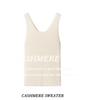 90g Pure Cashmere Reversible Women's Slim-fit V-neck Sleeveless Inner Vest