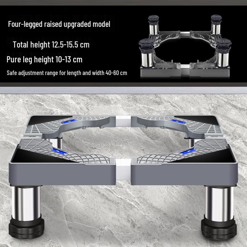 Universal Washing Machine & Refrigerator Stand with Stainless Steel Wheels
