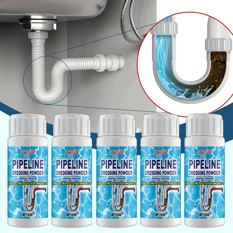 Jokjok Drain Cleaner Powder,Automatic Cleaning for Kitchen Sinks,Toilets&Bathtubs,Easy Use,Prevents Clogs,Durable Plastic Bottle