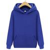 Unisex Solid Color Thick Hooded Sweatshirt with Plus Velvet for Autumn and Winter