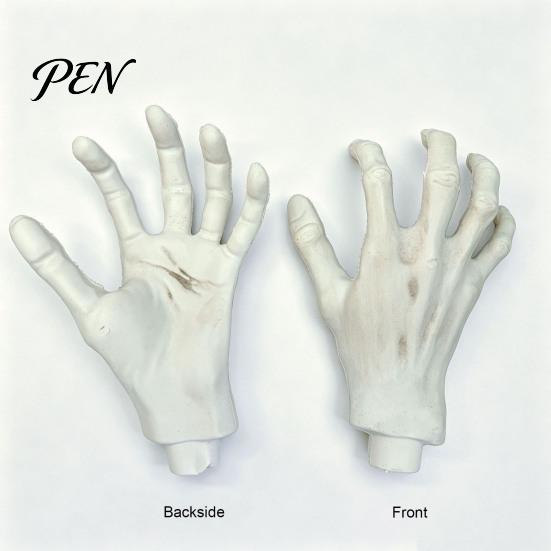 Retro Style Horror Ornaments 1 Pair Halloween Skeleton Hands, Realistic Plastic Zombie Life Atmospheric Bar Decor Items Size Severed Fake Hands