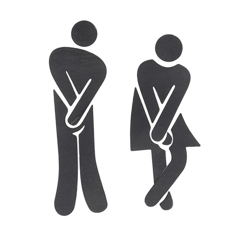 Removable 3D Toilet Entrance Sign Wall Stickers Funny Woman & Man WC Washroom Door Poster Mirror Surface Decal DIY Decor New