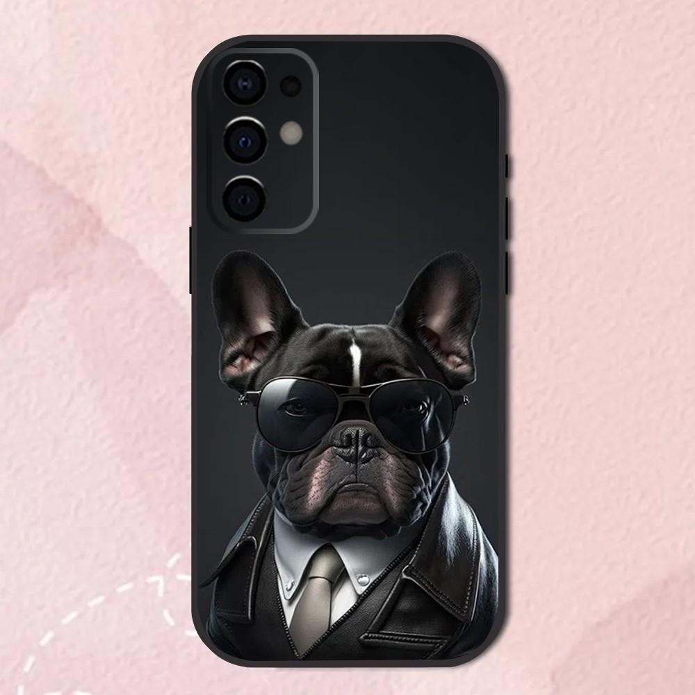 French Bulldog Dog Pet Phone Case For Samsung S24,S21,S22,S23,S30,Ultra,S20,Plus,Fe,Lite,Note,10,9,5G Black Soft Shell