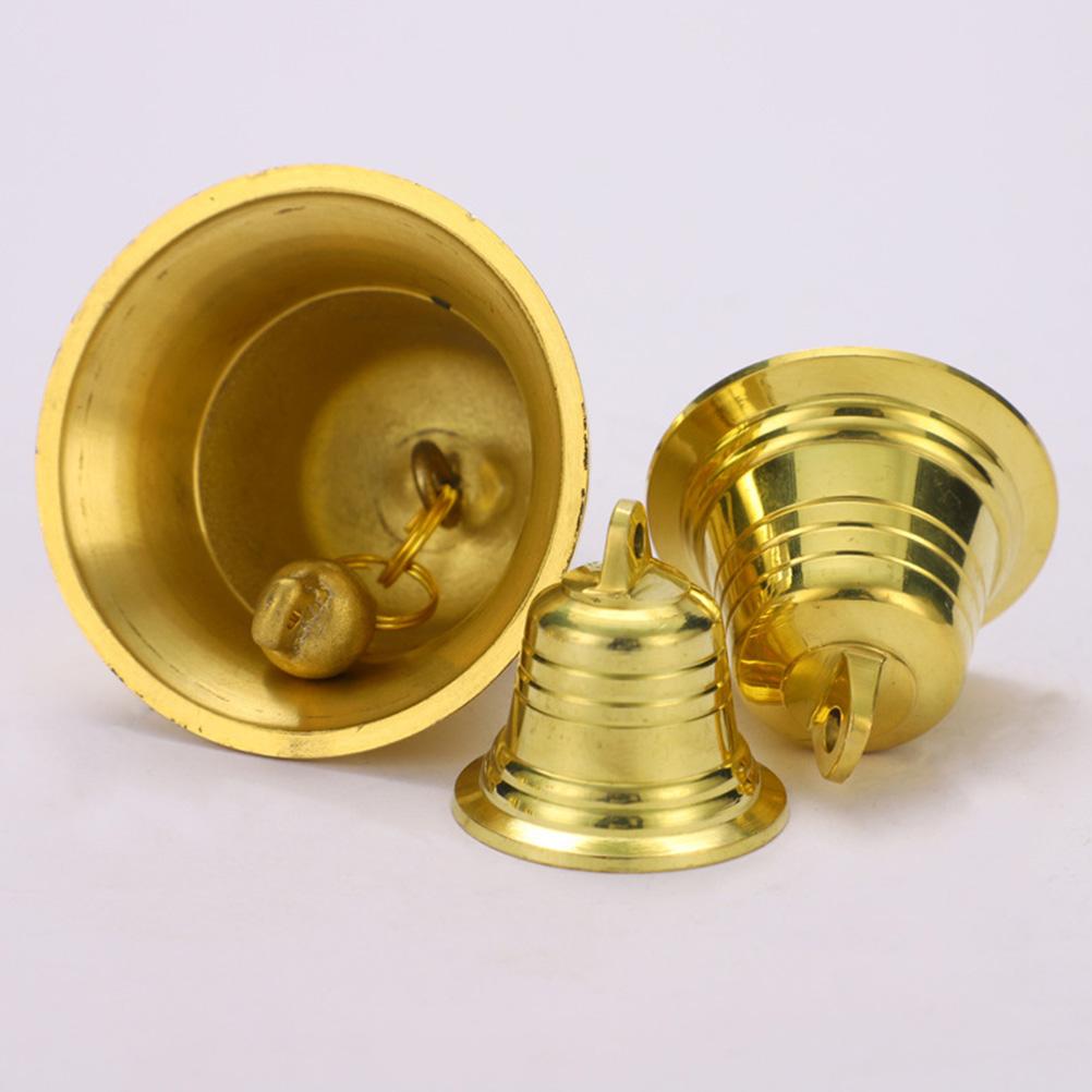 Copper Bell Pendant 1.5 Inch Vintage Metal Craft Hanging naments Decorative Doorbell Wind Chime Home Bedroom Living Room