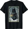 Creepmas Vintage The Yule Cat Tarot Card Dark Christmas T-Shirt