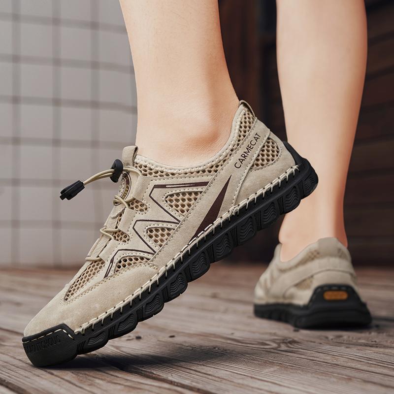 Fashion Summer Mesh Shoes Large Size Casual Stylish Mens Shoes Non-Slip Breathable Comfortable Hiking Shoes Sandals For Men 2025 Luxury
