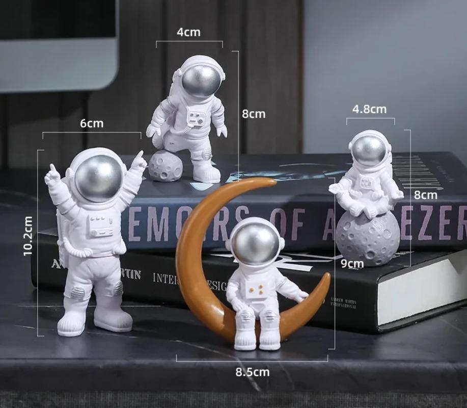 3/4 szt. Figurka Astronauty Statua Figurka Kosmonauta Rzeźba Edukacyjna Zabawka Dekoracja Biurka Domu Model Astronauty Dla Dzieci Prezent