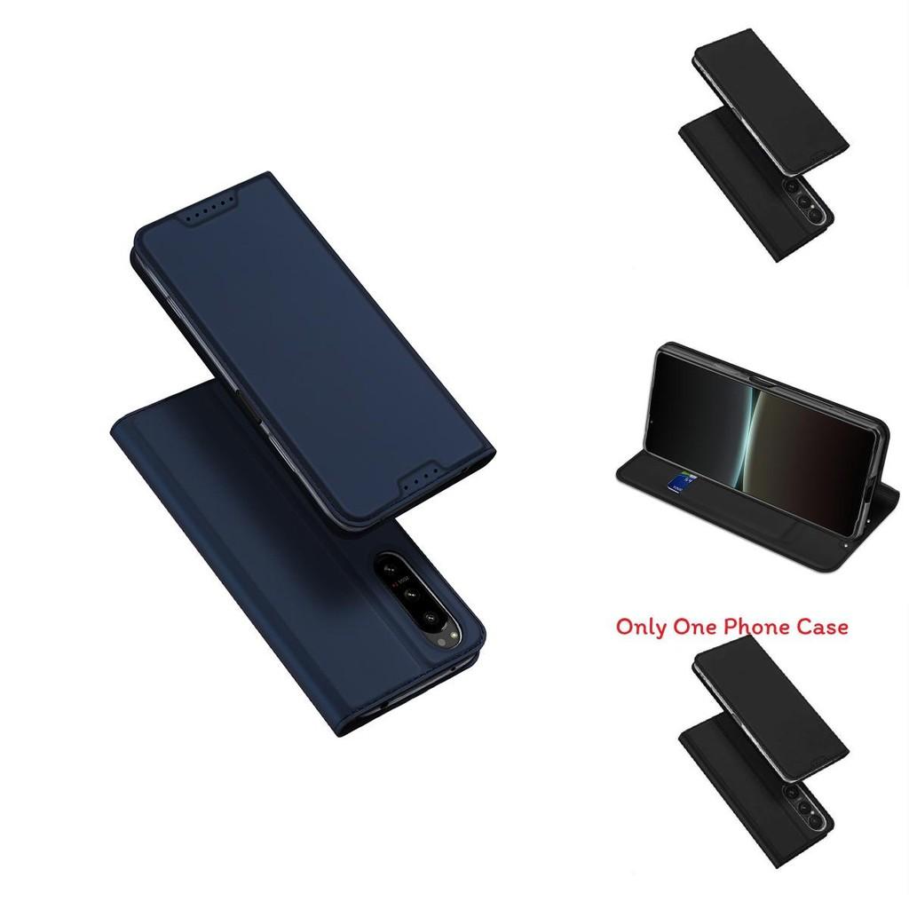 For Sony Xperia 1 Vii Pu Leather Flip Cover With Card Slot And Stand For Business Use