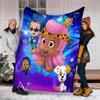 1pc Bubble guppies1 Theme Blanket - Digital Print, Polyester, Cozy for All Seasons, Perfect for Outdoor, and Travel