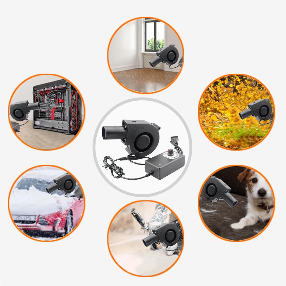 6000RPM DC12V BBQ Blower Air Blower Smelting Metal Fan with Variable Speed Controller Barbecue Fan for Camping Stove Cooking Fan