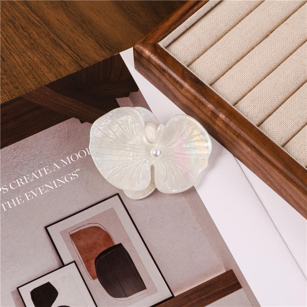 Korean Style Butterfly Orchid Hairpin Hair Rope Fresh Barrettes Flower Duckbill Clip  Decoration