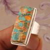 Ethnic Inlaid Multicolored Stone Women's Ring Vintage CopperColor Geometry Daily Wear Party Jewelry Anniversary Gift