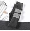 Damen Jeans 2025 Samtgefüttert Elastisch Slim Fit Koreanischer Stil Winterwarm