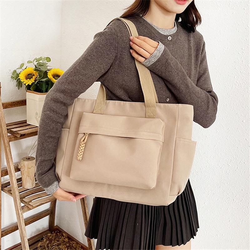 Multicolor Oxford Tote Bag, Minimalist & Functial with Multiple Pockets Handbag Shoulder Bags for Woman Daily Commute & Casual
