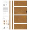 Garden Gate 100 x 200 cm Corten Steel