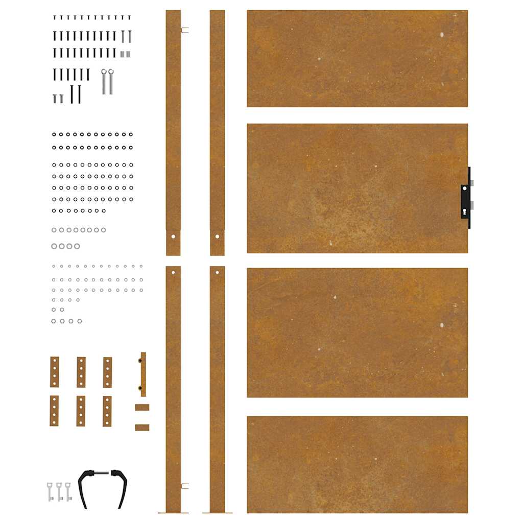 Garden Gate 100 x 200 cm Corten Steel
