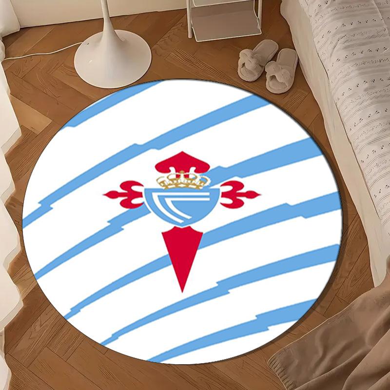Celta Vigo Crest Design Round mat, Anti-slip Circle Carpet Chair rug For livingroom,Bedroom, doormat home decor Gift Christmas Gifts