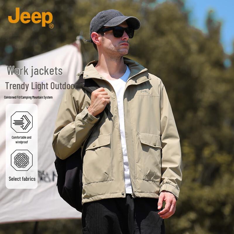 

JEEP Men s Hooded Casual Jacket XL