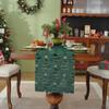 Chemin de table Arbre de Noël Brodé Peluche Rectangulaire Design Gaufré Housse de Table de Noël Nappe Longue de Table à Manger