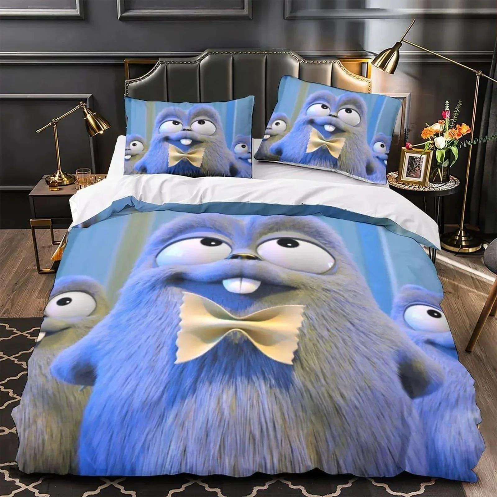 

3D Printed Grizzy and the lemmings Bedding Set Single Twin Full Queen King Size Bed Set Adult Kid Bedroom Duvet cover Sets AU Single 140x210cm