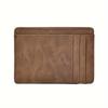 Simple Men Women Leather Card Holder Ultra-Thin Mini Short Wallet Multi-Card Slot Simple Design Wallet PU Universal Coin Purses
