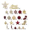 Shatterproof Christmas Ornaments 70X Stars Balls Stockings Snowflakes Christmas Decorations For Tree Classic Christmas Decor