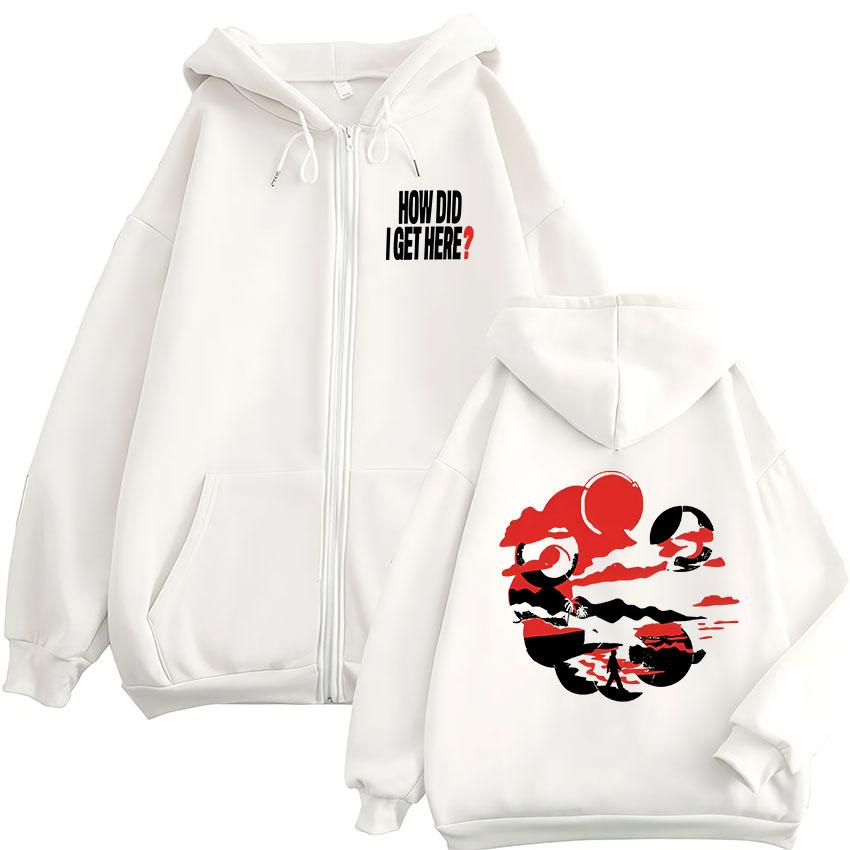 Louis Tomlinson How Did I Get Here Tour Zip Up Hoodie Men's Fleece Long Sleeve Fashion Sweatshirt Coats Oversized Hoodies