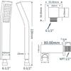Brass Handheld Shower Head Kit Square Shower Heads with 59'' Stainless Steel Shower Hose And Adjustable Solid Brass Bracket High Pressure Hand Held