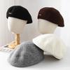 Hat lady autumn and winter wool cap British style retro fashion versatile temperament simple casual hat tide