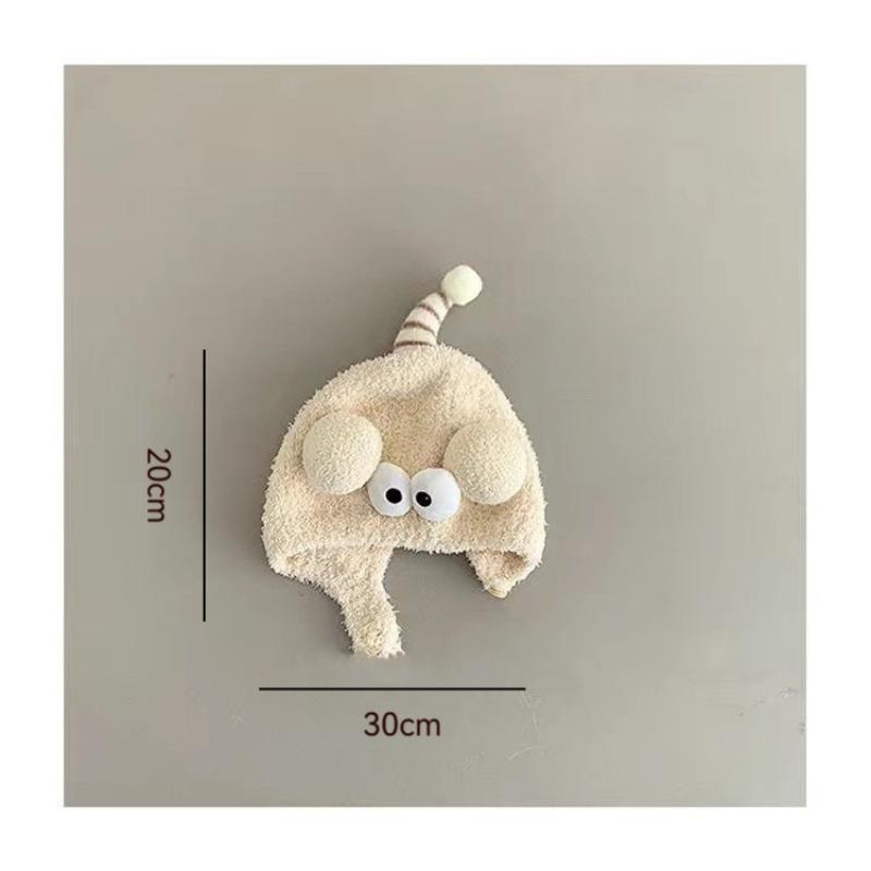 Gorro de Bebê para Meninos e Meninas para Outono e Inverno Gorro de Pelúcia Espesso Quente com Protetores de Orelha