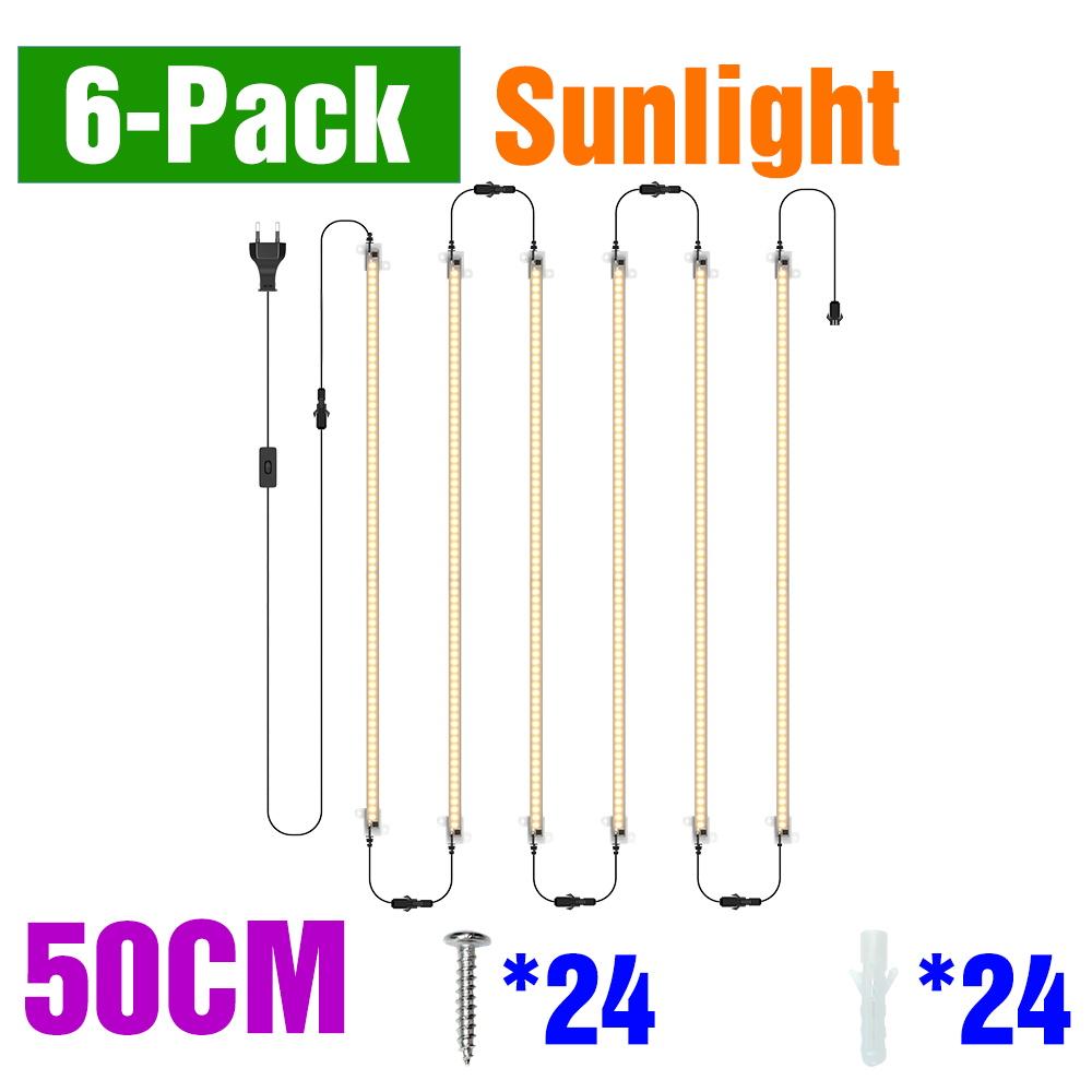 LED Plant Grow Lights Full Spectrum Indoor Hydroponics Seed Flower Vegetables Growth Box Cultivation Lamp EU plug 30/50CM AC220V