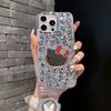 Full diamond mirror, suitable for Samsung A15 mobile phone case S24 luxury makeup mirror S25Edge premium ins women's models