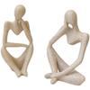 Korean Style Abstract Thinker Resin Figure Ornament for Home Décor and Photography Props