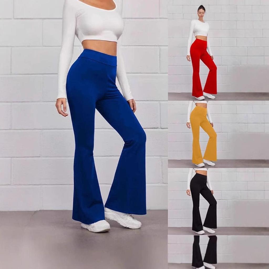 Women's Spring/Summer High-Waisted Slimming Yoga Pants - Micro-Flare Casual