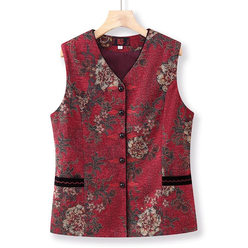 

місіс. Осінній жилет Старий жилет Жіночий 0 Пакет Жилет Жилет 3XL (recommended 120-67.5 kg) червоний