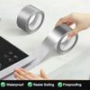 High-strength aluminum foil tape 2 inches wide 65 feet long waterproof high temperature pipe repair sealing tape Silver 2 rolls