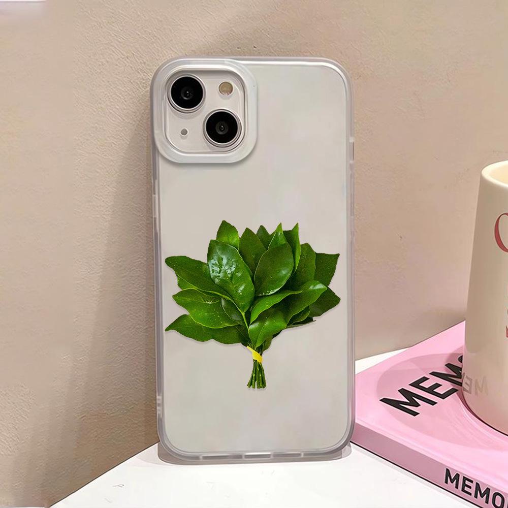 

Yuzu Leaf Frosted Drop-proof Phone Case for iPhone 17 Pro Max/16 Pro iPhone 12 Pro Max