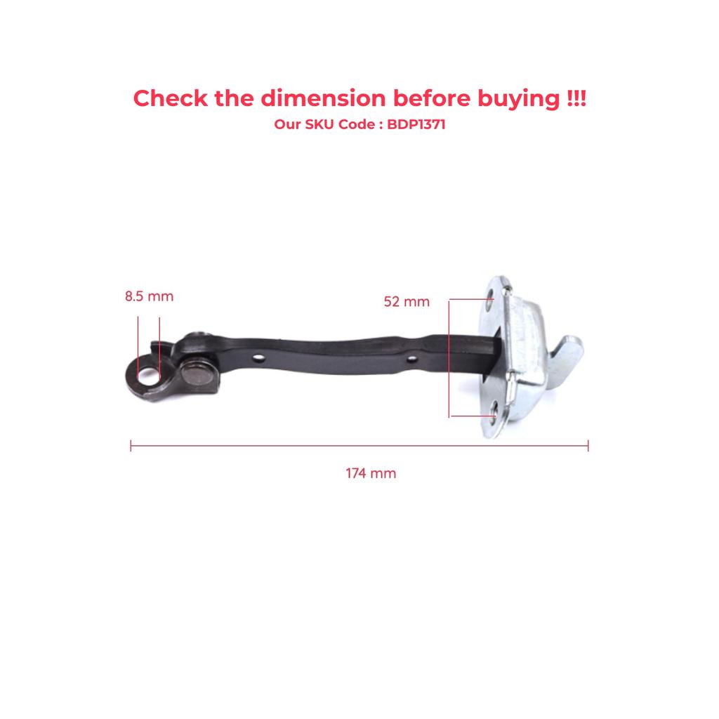 BDP1371-1 2 Pieces Rear Door Stop Check Assy Limiter Strap for Toyota Yaris Vitz MK3 P13 2015-2020 Vios P15 Verso S P12 Facelift 686300D230