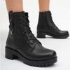 Women's Style Genuine Leather Black Daily Boots