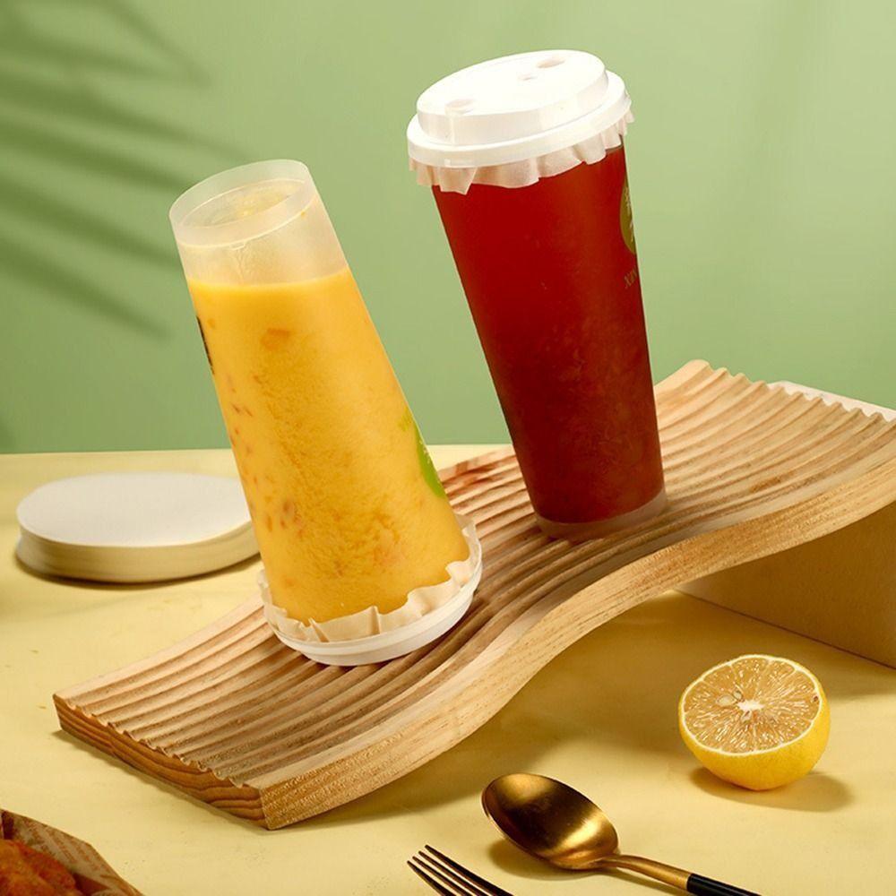 500Pcs Round Leak Proof Paper Anti Overflow Spill Proof Gasket Beverage Shop