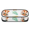 Pen Case Practical Large Storage Space 300D Polyester Smooth Zipper with Mesh Pocket Removable Divider and Pen Slots for Students
