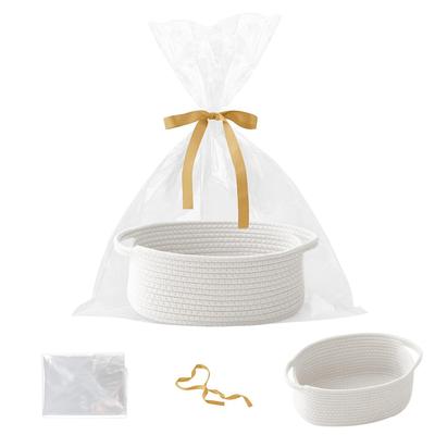 Hand-Woven Multi-Color Storage Basket Gift Bin