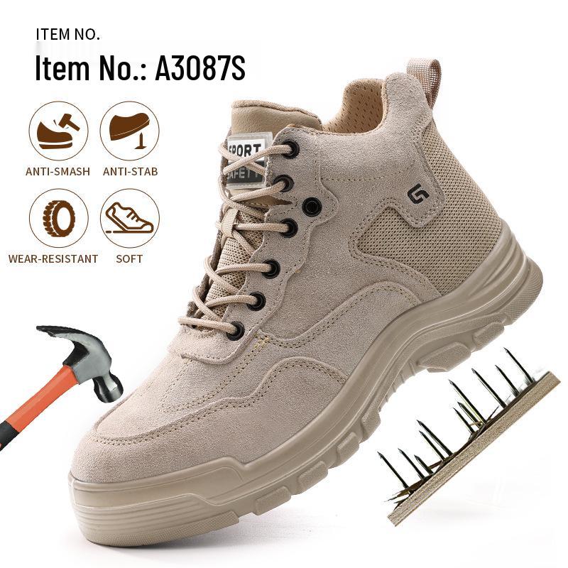 Men's Safety Shoes: Anti-Smash, Anti-Puncture, 4.0MM Kevlar, Comfortable & Lightweight Protection Footwear